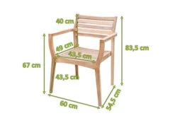 OUTFLEXX Armlehnensessel, Natur/beige, Akazie, 60 X 55 X 84 Cm, Stapelbar -Kettler Verkaufsgeschäft 21917 5.jpg