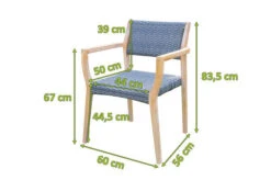 OUTFLEXX Armlehnensessel, Natur/grau, Akazie/Geflecht, 60 X 56 X 83,5 Cm, Stapelbar 12 OUTFLEXX Armlehnensessel, Natur/grau, Akazie/Geflecht, 60 X 56 X 83,5 Cm, Stapelbar -Kettler Verkaufsgeschäft 21918 5.jpg