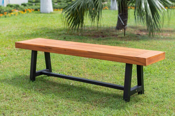 OUTFLEXX Bank, Natur/schwarz, Akazie, 160 X 36,5 X 45 Cm 1 OUTFLEXX Bank, Natur/schwarz, Akazie, 160 X 36,5 X 45 Cm