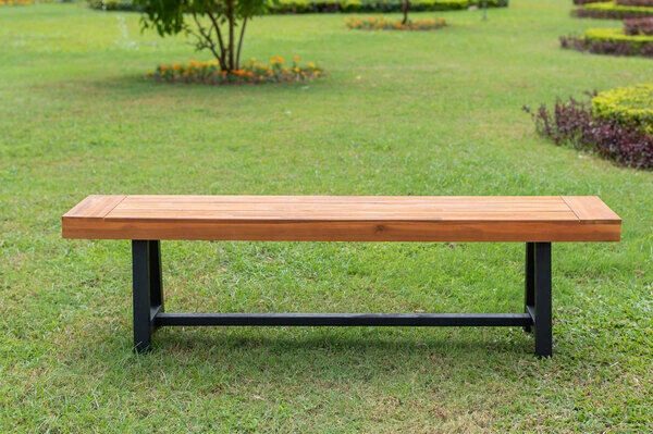 OUTFLEXX Bank, Natur/schwarz, Akazie, 160 X 36,5 X 45 Cm 3 OUTFLEXX Bank, Natur/schwarz, Akazie, 160 X 36,5 X 45 Cm – Bild 3