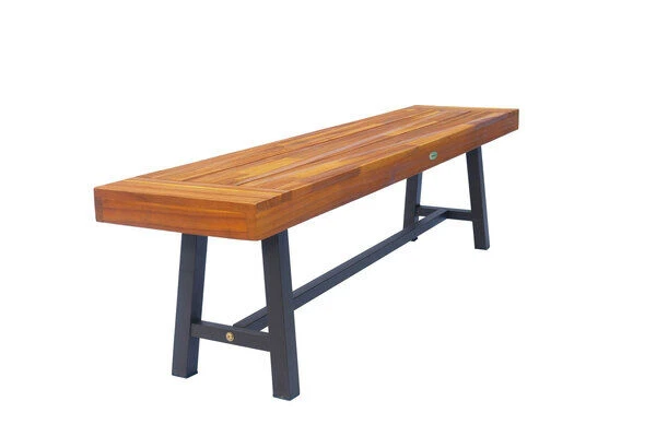 OUTFLEXX Bank, Natur/schwarz, Akazie, 160 X 36,5 X 45 Cm 2 OUTFLEXX Bank, Natur/schwarz, Akazie, 160 X 36,5 X 45 Cm – Bild 2