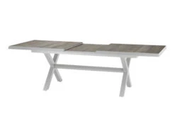 SIENA GARDEN Sincro Ausziehtisch, Matt Weiß-grau/washed Grey, Alu/Keramik, 200/260x100 Cm, Synchroner Auszugsmechanismus -Kettler Verkaufsgeschäft 21998 3.jpg