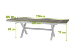 SIENA GARDEN Sincro Ausziehtisch, Matt Weiß-grau/washed Grey, Alu/Keramik, 200/260x100 Cm, Synchroner Auszugsmechanismus -Kettler Verkaufsgeschäft 21998 5.jpg