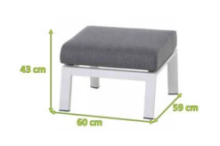 SIENA GARDEN Valencia Loungehocker, Matt Weiß-grau/stone Grey, Alu/Ranotex®-Gewebe, 59x60x43 Cm 9 SIENA GARDEN Valencia Loungehocker, Matt Weiß-grau/stone Grey, Alu/Ranotex®-Gewebe, 59x60x43 Cm -Kettler Verkaufsgeschäft 22008 5.jpg