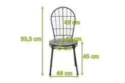 SIENA GARDEN Como Stapelstuhl, Matt Schwarz, Stahl/Keramik, 49x43x93,5 Cm, Mit Mosaikoptik -Kettler Verkaufsgeschäft 22023 5.jpg