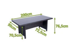 OUTFLEXX Esstisch, Braun, Polyrattan, 200x95cm, Tischplatte Spraystone, 6mm, Aufliegend -Kettler Verkaufsgeschäft 22287 5.jpg