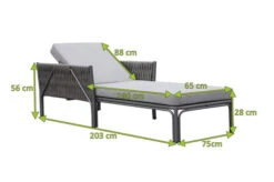 OUTFLEXX Mermaid Liege, Anthrazit, Aluminium/XL Geflecht, 203x75x56 Cm, Inkl. Polster -Kettler Verkaufsgeschäft 22302 5.jpg
