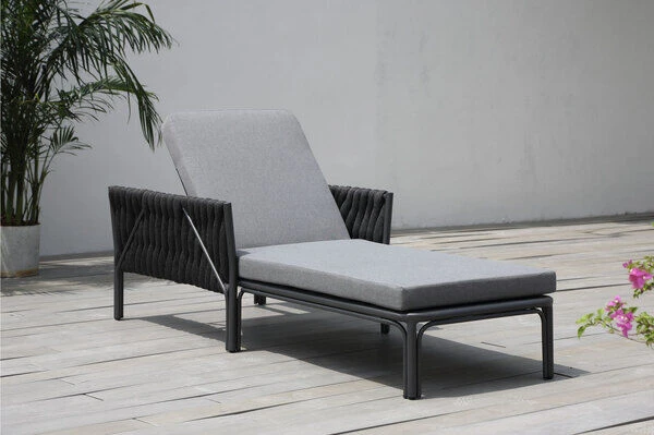 OUTFLEXX Mermaid Loungeliege, Anthrazit, Aluminium/XL Rope, 75x56x65 Cm, Inkl. Polster 1 OUTFLEXX Mermaid Loungeliege, Anthrazit, Aluminium/XL Rope, 75x56x65 Cm, Inkl. Polster