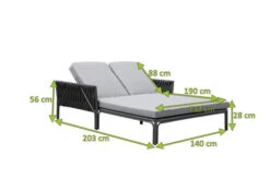 OUTFLEXX Mermaid Doppelliege, Anthrazit, Aluminium/XL Rope, 140x56x132 Cm, Inkl. Polster -Kettler Verkaufsgeschäft 22310 4.jpg