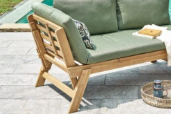 OUTFLEXX Lounge/Liege, FSC Akazie, Teakoptik, 192x70x60cm, Inkl. Polster, Grün -Kettler Verkaufsgeschäft 22356 4.jpg