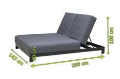 OUTFLEXX Doppelliegen, Anthrazit/flanelle, Alu/Sunbrella, 203x143x40/100, Höhenverstellbare Rückenlehne -Kettler Verkaufsgeschäft 22412 5.jpg
