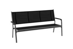 KETTLER BasicPlus 3er Bank, Anthrazit, Alu/Textilene, 67x97x191, 0310612-7000