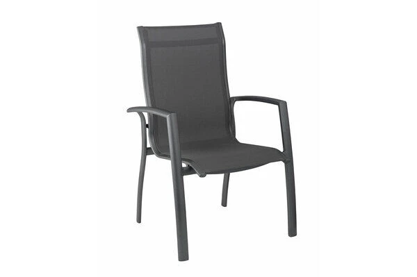 KETTLER Legato Curve Stapelsessel, Anthrazit, Alu/Textilene, 0302302-7000, Stapelbar 1 KETTLER Legato Curve Stapelsessel, Anthrazit, Alu/Textilene, 0302302-7000, Stapelbar