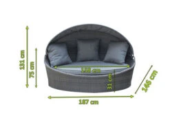 OUTFLEXX Sonneninsel, Grau, Polyrattan/Olefin, 187x146x75/131, Verstellbares Dach -Kettler Verkaufsgeschäft 23404 5.jpg