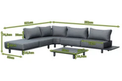 OUTFLEXX Premium Abdeckhaube Für Ecklounge, Schwarz, Z.B. 21806, Polyester, 355 X 325 X 70 Cm, Wasserbeständig -Kettler Verkaufsgeschäft 23428 5.jpg