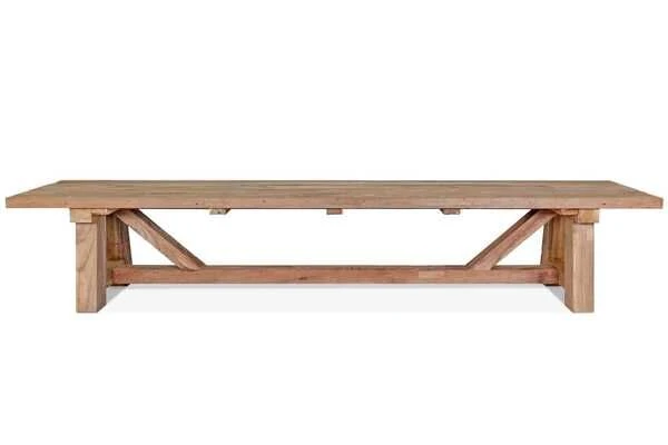 OUTFLEXX Gartenbank XXL, Natur, Recyceltes FSC®-Teakholz, 220x40cm, Rustikal Gebürstet 6 OUTFLEXX Gartenbank XXL, Natur, Recyceltes FSC®-Teakholz, 220x40cm, Rustikal Gebürstet – Bild 6