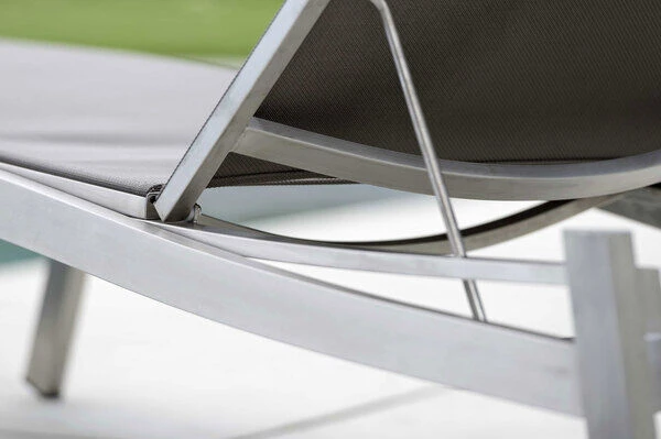 STERN Allround Rollenliege, Silbergrau, Edelstahl/Textil, 200x71x38 Cm, Verstellbare Rückenlehne 2 STERN Allround Rollenliege, Silbergrau, Edelstahl/Textil, 200x71x38 Cm, Verstellbare Rückenlehne – Bild 2