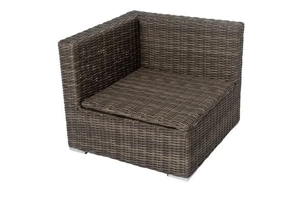 OUTFLEXX Eckelement Rechts, Grau, Polyrattan, 82 X 82 X 70 Cm, Verstellbare Sitzfläche, Wasserfeste Kissenbox 2 OUTFLEXX Eckelement Rechts, Grau, Polyrattan, 82 X 82 X 70 Cm, Verstellbare Sitzfläche, Wasserfeste Kissenbox – Bild 2