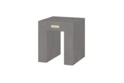 OUTFLEXXHocker, Grau, Faserzement, 40 X 40 X 46 Cm, Glatte Oberfläche, Würfeldesign