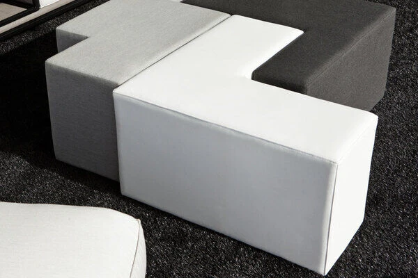 OUTFLEXX Jigsaw Loungetisch, Natte White/sooty, Alu/Sunbrella, 150 X 100 X 42 Cm, Individuell Aufstellbar, Verschiedene Stellmöglichkeiten 2 OUTFLEXX Jigsaw Loungetisch, Natte White/sooty, Alu/Sunbrella, 150 X 100 X 42 Cm, Individuell Aufstellbar, Verschiedene Stellmöglichkeiten – Bild 2