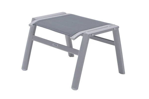 OUTFLEXX Hocker, Silber/grau, Alu/Textilene, 49x55x37cm 1 OUTFLEXX Hocker, Silber/grau, Alu/Textilene, 49x55x37cm
