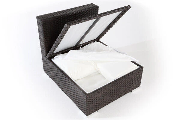 OUTFLEXX Mittelelement, Braun, Polyrattan, Inkl. Polster Und Kissen, Wasserfeste Kissenbox 2 OUTFLEXX Mittelelement, Braun, Polyrattan, Inkl. Polster Und Kissen, Wasserfeste Kissenbox – Bild 2