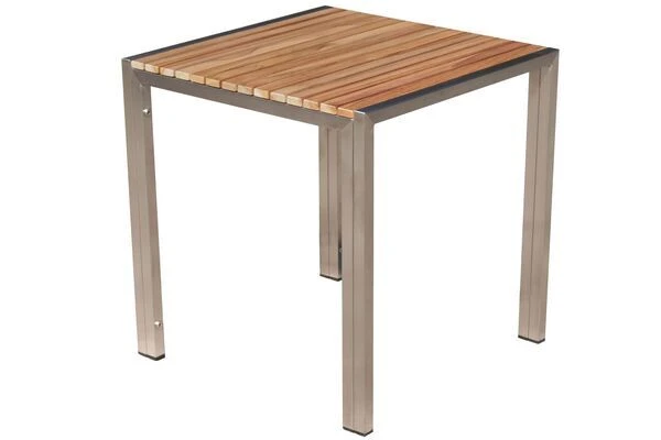 OUTFLEXX 2er-Set Rollliege, Silber, Edelstahl/Teak, 212x71x36 Cm, Mit Beistelltisch 45x45cm 7 OUTFLEXX 2er-Set Rollliege, Silber, Edelstahl/Teak, 212x71x36 Cm, Mit Beistelltisch 45x45cm – Bild 7