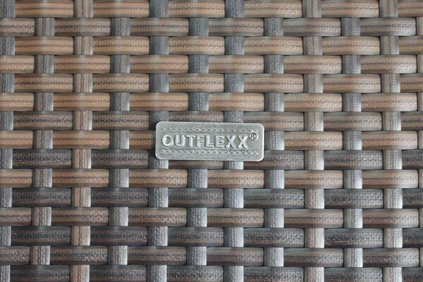 OUTFLEXX Eckelement, Braun Marmoriert, Polyrattan, 85 X 85 X 70 Cm, Wasserfeste Kissenbox 3 OUTFLEXX Eckelement, Braun Marmoriert, Polyrattan, 85 X 85 X 70 Cm, Wasserfeste Kissenbox – Bild 3