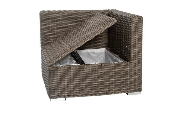 OUTFLEXX Eckelement Links, Grau, Polyrattan, 82 X 82 X 70 Cm, Verstellbare Sitzfläche, Wasserfeste Kissenbox 4 OUTFLEXX Eckelement Links, Grau, Polyrattan, 82 X 82 X 70 Cm, Verstellbare Sitzfläche, Wasserfeste Kissenbox – Bild 4