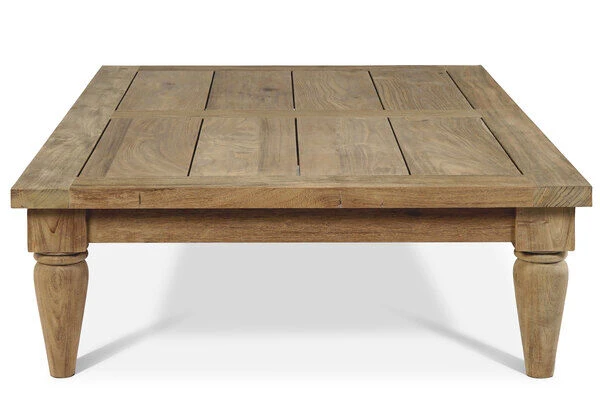OUTFLEXX Loungetisch, Natur, Recycled FSC®-Teak, 120x80x31cm, Aufwendig Gestaltete Tischbeine 3 OUTFLEXX Loungetisch, Natur, Recycled FSC®-Teak, 120x80x31cm, Aufwendig Gestaltete Tischbeine – Bild 3
