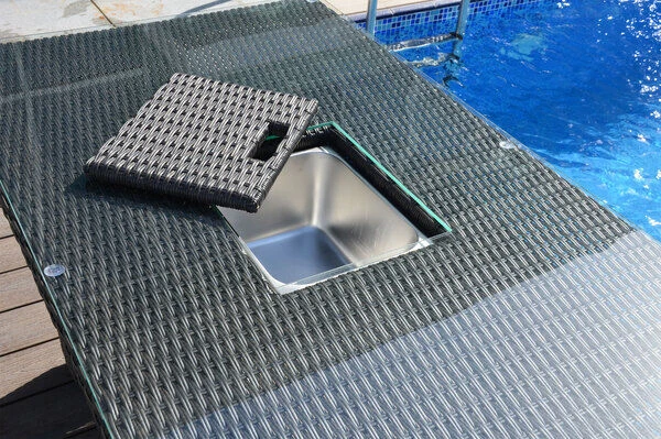 OUTFLEXX Dining Tisch, Grau, Polyrattan, 140x80x53/69cm, Höhenverstellbar 3 OUTFLEXX Dining Tisch, Grau, Polyrattan, 140x80x53/69cm, Höhenverstellbar – Bild 3