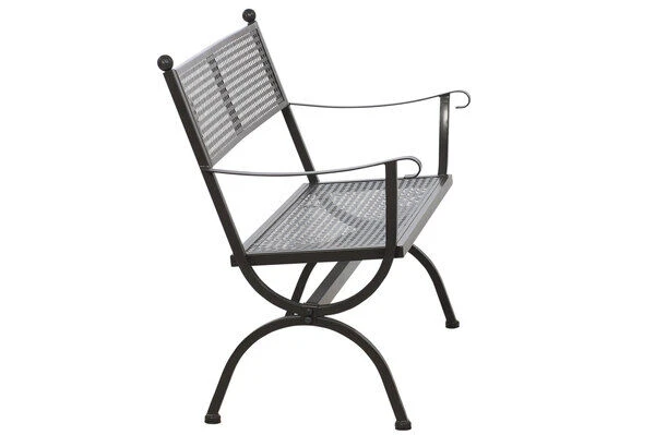 MBM Bank Romeo, Marone, Schmiedeeisen Verzinkt, Pulverbeschichtet, 2-Sitzer, 122x90x62 Cm 4 MBM Bank Romeo, Marone, Schmiedeeisen Verzinkt, Pulverbeschichtet, 2-Sitzer, 122x90x62 Cm – Bild 4