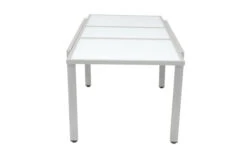 VILLANA Ausziehtisch, Silber/weiß, Alu/Sicherheitsglas, 160/220x90 Cm, Flügelmechanismus -Kettler Verkaufsgeschäft 4 13395 2.jpg