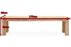 OUTFLEXX Sitzbank, Natur, Recyceltes SLVK-Teakholz, 170 X 40 X 45 Cm -Kettler Verkaufsgeschäft 4 13424 3.jpg