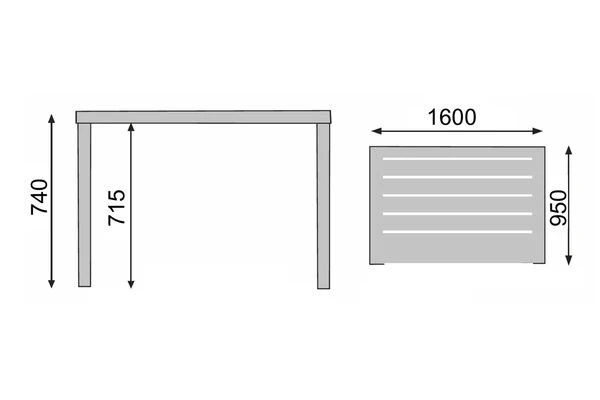 KETTLER GranadaTisch, Silber, Alu/FSC-Teak, 160x95 Cm, 0301221-0100 5 KETTLER GranadaTisch, Silber, Alu/FSC-Teak, 160x95 Cm, 0301221-0100 – Bild 5