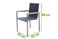 OUTFLEXX Gartensessel, Schwarz, Edelstahl/Textilene, Armlehnen Aus FSC-Teak, 56x67x88cm 7 OUTFLEXX Gartensessel, Schwarz, Edelstahl/Textilene, Armlehnen Aus FSC-Teak, 56x67x88cm -Kettler Verkaufsgeschäft 4 13499.jpg