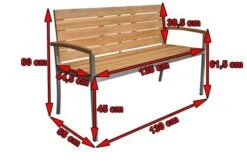 OUTFLEXX Gartenbank, FSC-Teakholz/Edelstahl, 2-Sitzer, 130x55x80cm 7 OUTFLEXX Gartenbank, FSC-Teakholz/Edelstahl, 2-Sitzer, 130x55x80cm -Kettler Verkaufsgeschäft 4 13537.jpg