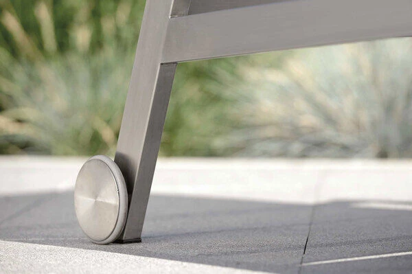 STERN Allround Rollenliege, Silbergrau, Edelstahl/Textil, 200x71x38 Cm, Verstellbare Rückenlehne 4 STERN Allround Rollenliege, Silbergrau, Edelstahl/Textil, 200x71x38 Cm, Verstellbare Rückenlehne – Bild 4