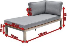 OUTFLEXX Chaiselongue, Silber/grau, Edelstahl/FSC-Teakholz/Textil, 158 X 76 X 64 Cm -Kettler Verkaufsgeschäft 4 18295.jpg