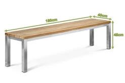 OUTFLEXX Gartenbank, Edelstahl/recyceltes FSC®-Teak, 180x40x45cm, Rustikal Gebürstet 10 OUTFLEXX Gartenbank, Edelstahl/recyceltes FSC®-Teak, 180x40x45cm, Rustikal Gebürstet -Kettler Verkaufsgeschäft 4 18317.jpg