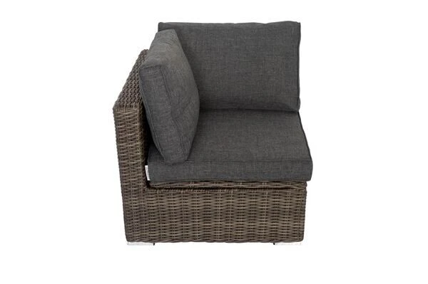 OUTFLEXX Eckelement Rechts, Grau, Polyrattan, 82 X 82 X 70 Cm, Verstellbare Sitzfläche, Wasserfeste Kissenbox 4 OUTFLEXX Eckelement Rechts, Grau, Polyrattan, 82 X 82 X 70 Cm, Verstellbare Sitzfläche, Wasserfeste Kissenbox – Bild 4