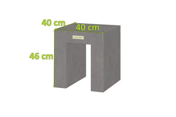 OUTFLEXXHocker, Grau, Faserzement, 40 X 40 X 46 Cm, Glatte Oberfläche, Würfeldesign 4 OUTFLEXXHocker, Grau, Faserzement, 40 X 40 X 46 Cm, Glatte Oberfläche, Würfeldesign – Bild 4