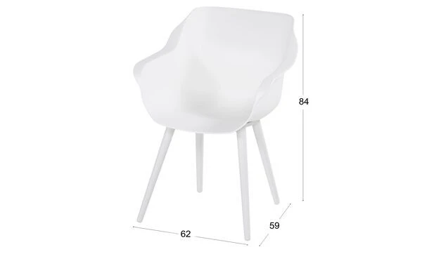 HARTMAN Sophie Studio Armlehnensessel, Royal White, Alu / Kunststoff, 59 X 62 X 84 Cm 4 HARTMAN Sophie Studio Armlehnensessel, Royal White, Alu / Kunststoff, 59 X 62 X 84 Cm – Bild 4