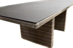 Ploß Rabida Dining Tisch, Champagner-meliert, Polyrattan, 220 X 100 Cm, Glasplatte In Steinoptik -Kettler Verkaufsgeschäft 4 20161.jpg