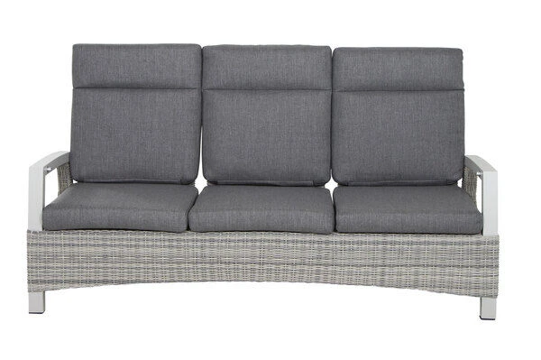 SIENA GARDEN Corido 3-Sitzer Sofa, Ice Grey, Alu / Gardino®-Geflecht, 206x87x103 Cm, Verstellb. Rückenlehnen 4 SIENA GARDEN Corido 3-Sitzer Sofa, Ice Grey, Alu / Gardino®-Geflecht, 206x87x103 Cm, Verstellb. Rückenlehnen – Bild 4