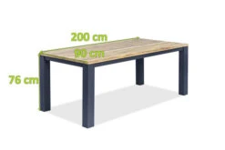 OUTFLEXX Oxford Esstisch, Dark Grey/natur, Alu/recycled FSC®-Teak, 200x90x76cm, Rustikal Gebürstet -Kettler Verkaufsgeschäft 4 20335.jpg
