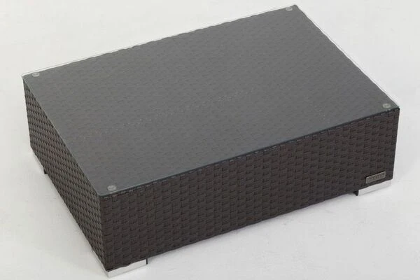 OUTFLEXX Kaffeetisch, Braun, Polyrattan, 95x65cm, Inkl. Glasplatte 4 OUTFLEXX Kaffeetisch, Braun, Polyrattan, 95x65cm, Inkl. Glasplatte – Bild 4