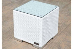 OUTFLEXX Beistelltisch, Weiß, Polyrattan, 40x40x40 Cm, Inkl. Glasplatte 8 OUTFLEXX Beistelltisch, Weiß, Polyrattan, 40x40x40 Cm, Inkl. Glasplatte -Kettler Verkaufsgeschäft 4 2511 10.jpg