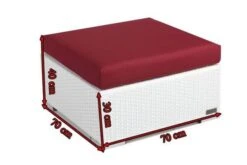 OUTFLEXX Beistelltisch/Hocker, Weiß, Polyrattan, Inkl. Glasplatte Und Polster 7 OUTFLEXX Beistelltisch/Hocker, Weiß, Polyrattan, Inkl. Glasplatte Und Polster -Kettler Verkaufsgeschäft 4 2511 8.jpg