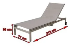 OUTFLEXX Rollliege, Silber, Edelstahl/Textilene,mit Verstellbarer Rückenlehne, 212x71x36cm 8 OUTFLEXX Rollliege, Silber, Edelstahl/Textilene,mit Verstellbarer Rückenlehne, 212x71x36cm -Kettler Verkaufsgeschäft 4 7100 3.jpg